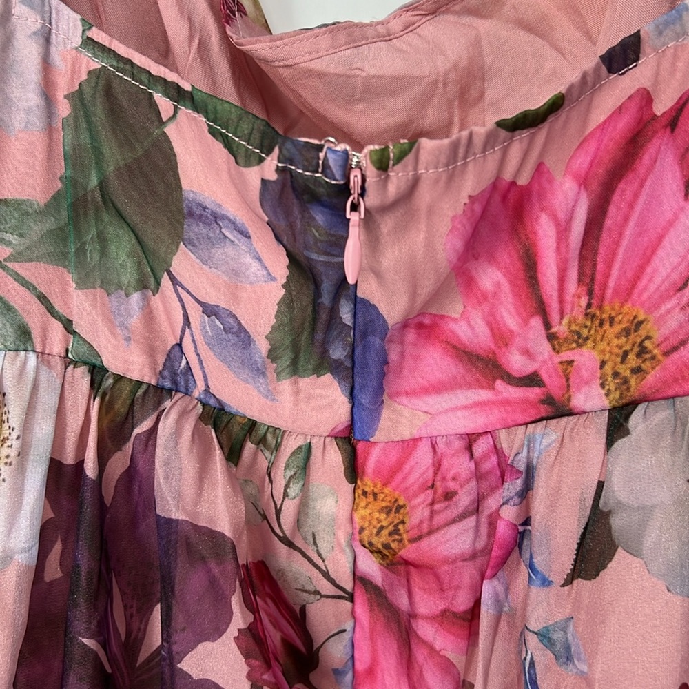 Francesca's Collections Floral Maxi Dress in Pink, Blue, Purple - Picture 14 of 14